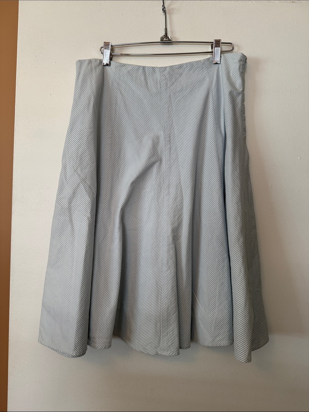 Vintage Jones New York Light Blue Stripped A-Line Women’s Skirt